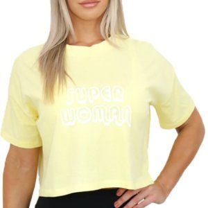 'Super Woman' Oversize Crop Tee EUC
